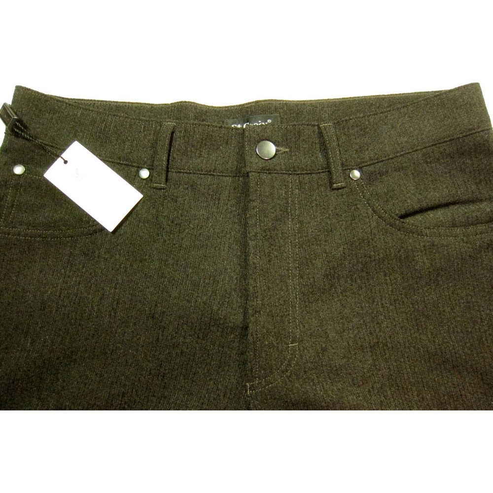 NWT $275 St. Croix Crosswale Cord Jeans in Espresso Handmade in Italy 33W